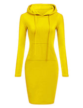 Load image into Gallery viewer, Women's Hoodie Pocket Long Sleeve Dress