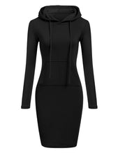 Load image into Gallery viewer, Women's Hoodie Pocket Long Sleeve Dress