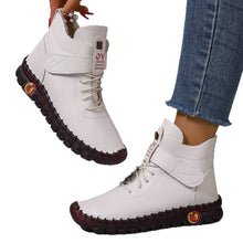 Load image into Gallery viewer, Cross-Border Popular Women's Shoes Fleece-Lined Warm High-Top Cotton Shoes Winter Hand-Stitched Mom's Shoes Amazon Soft Sole Flat Bottom