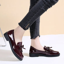 Load image into Gallery viewer, Chunky heel shoes women's 2023 Spring and Autumn new women's shoes bow small leather shoes students tassel loafers women's British