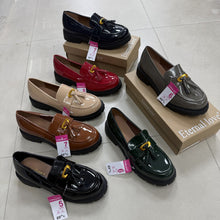 Load image into Gallery viewer, New Arrival Spot European and American Foreign Trade Women's Shoes Square Heel Tassel Buckle Loafers