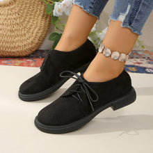 Load image into Gallery viewer, Ladies shoes 2024 spring and autumn new European and American foreign trade plus size round head lace-up fashion shoes wholesale