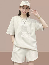 Load image into Gallery viewer, 2024 summer new ladies sportswear suit casual fashion short sleeve two-piece small fashionable