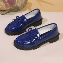 Load image into Gallery viewer, Cross-Border Large Size Loafers for Women 2025 Spring, Summer and Autumn New Patent Leather Bow Mary Jane Shoes Casual Shoes