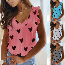 Load image into Gallery viewer, Ladies summer v-neck top