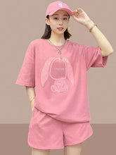 Load image into Gallery viewer, 2024 summer new ladies sportswear suit casual fashion short sleeve two-piece small fashionable