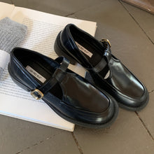 Load image into Gallery viewer, Retro Round-Toe Loafers 2025~New British Preppy Style Small Leather Shoes for Women Mary Jane T-Shaped Buckle Thick Heel Shoes