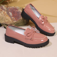 Load image into Gallery viewer, Cross-Border Large Size Loafers for Women 2025 Spring, Summer and Autumn New Patent Leather Bow Mary Jane Shoes Casual Shoes
