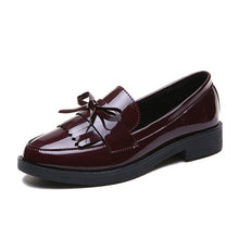 Load image into Gallery viewer, Chunky heel shoes women's 2023 Spring and Autumn new women's shoes bow small leather shoes students tassel loafers women's British