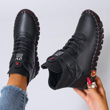 Load image into Gallery viewer, Cross-Border Popular Women's Shoes Fleece-Lined Warm High-Top Cotton Shoes Winter Hand-Stitched Mom's Shoes Amazon Soft Sole Flat Bottom