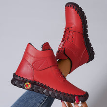 Load image into Gallery viewer, Cross-Border Popular Women's Shoes Fleece-Lined Warm High-Top Cotton Shoes Winter Hand-Stitched Mom's Shoes Amazon Soft Sole Flat Bottom