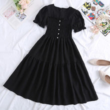 Load image into Gallery viewer, Chiffon Short-sleeved Dress for Women New ins Sense Niche Mid-length French Douyin Slimming Look Skirt