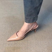 Load image into Gallery viewer, French-Style Exquisite Nude High-Heeled Shoes for Women, 2026 New Model, Patent Leather Pointed Toe Versatile Slip-On Elegant Closed-Toe Shoes