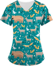 Load image into Gallery viewer, Women's Animal Print Top Short Sleeve