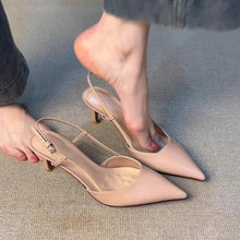 Load image into Gallery viewer, French-Style Exquisite Nude High-Heeled Shoes for Women, 2026 New Model, Patent Leather Pointed Toe Versatile Slip-On Elegant Closed-Toe Shoes
