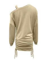 Load image into Gallery viewer, 2024 European and American Cross-border Amazon wish Export New Chain Slanted Shoulder Printed Sweatshirt Skirt