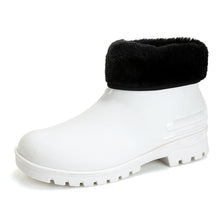 Load image into Gallery viewer, Cross-border Japanese Rain Shoes Women's Adult Non-slip Short Rain Boots Kitchen Work Waterproof Platform fleece-lined Water Shoes Women