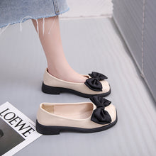 Load image into Gallery viewer, Thick-Soled Loafers for Women, 2026 Spring and Summer New Retro Square-Toe Bowknot Patent Leather Single Shoes, Trendy