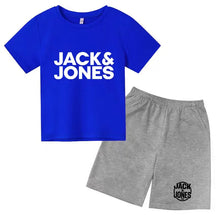Load image into Gallery viewer, Kids Trendy Simple Letter Print Summer Fashion Breathable Tees+Shorts 2pcs Sportsuits 4-14 Years Boys Girls Outfits Clothes Sets