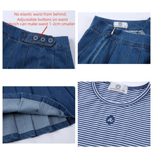 Load image into Gallery viewer, AP SS26 blue denim collection kids boys girls spring summer fashion jeans pleated skirt jumper shirt family clothing clothes
