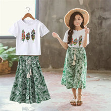 Load image into Gallery viewer, Summer 2023 Baby Girls Clothes Sets Outfits Kids Clothes Short Sleeve +Pants Children Clothing Set 3 4 5 6 7 8 9 10 11 12 Years