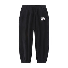 Load image into Gallery viewer, Children Trousers For Boys Girls Cotton Linen Elastic Waist Solid Color Summer Mosquito Pants Kids Clothing Long Pants 100-160cm