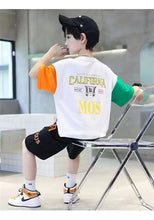 Load image into Gallery viewer, Summer Boys Clothes Sets Teenager Casual Outfits Kids Print T-shirt +Shorts 2Pcs Children Short Sleeve Tracksuit Suits 5-12 Year