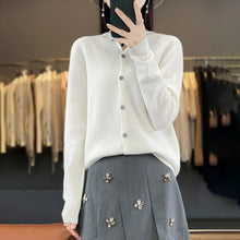 Load image into Gallery viewer, Women's Merino Wool Button Cardigan