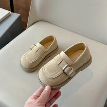 Load image into Gallery viewer, Spring Autumn New Children Shoes Simple Solid Color Girls Leather Shoes Causal Soft Moccasins Fashion Versatile Kids Flat Shoes