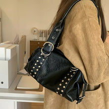 Load image into Gallery viewer, Women's Rivet PU Leather Motorcycle Shoulder Bag