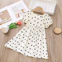 Load image into Gallery viewer, Girls' Love Print Casual Summer Dress