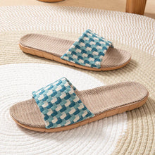 Load image into Gallery viewer, Summer Slippers for Women Home Linen Fabric Trend Designer Shoes Ladies Elegant Indoor Soft Anti-Slip Slides Unisex Lightweight