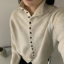 Load image into Gallery viewer, Women Collar Sweater Cardigan