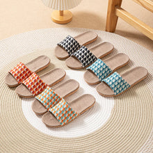 Load image into Gallery viewer, Summer Slippers for Women Home Linen Fabric Trend Designer Shoes Ladies Elegant Indoor Soft Anti-Slip Slides Unisex Lightweight