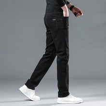 Load image into Gallery viewer, 2025 New Winter Men Black Straight Stretch Denim Thick Velvet Pants Warm Jeans Casual Fleece Line Trousers Male Plus Size