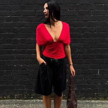 Load image into Gallery viewer, Sexy V Neck Tanks Top Women Backless Lace Up Ruched Crop Top Vest Tee Y2K Slim Club Party Top Hot Girl 2026 Summer New Tops