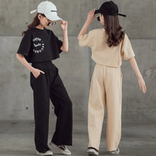 Load image into Gallery viewer, New Spring Summer Teenager Girls Clothing Sets Children Short Tops T Shirt And Pants 2Pcs Kids Tracksuit 5 6 8 10 12 14 Years