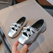 Load image into Gallery viewer, Girls' Princess Dance Shoes | Soft Sole Leather Bow Flats (Ages 3–12)