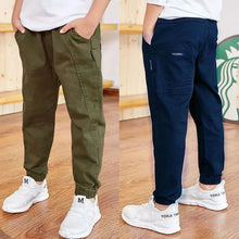 Load image into Gallery viewer, Spring Autumn Cotton Boys Pants Children Trousers Casual Kids Sports Pants 3 4 5 6 7 8 9 10 11 12 13 Years Teenager Boys Clothes