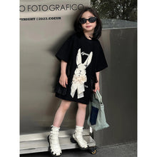 Load image into Gallery viewer, Girls Summer Dress Trendy Cool Fashionable Versatile Mid-Toddler T-Shirt to Big Kids Top 2025