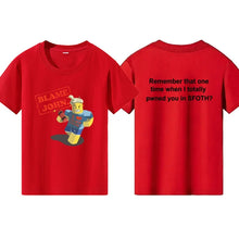 Load image into Gallery viewer, Blame John Printed Teenage Tops T-shirt Boys Girls Summer Casual Funny Fashion O-Neck Short Sleeve Children Colorful Clothing