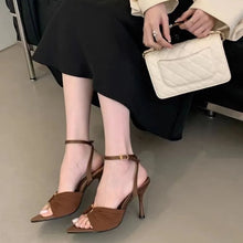 Load image into Gallery viewer, Women's Pointed Toe Stiletto Slingback Sandals