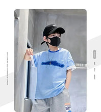 Load image into Gallery viewer, Boys Loose Casual Sets Summer Teen Gradient T-shirts+Shorts 2Pcs Big Kids Sport Short Sleeve Clothes Suits Children Print Outfit