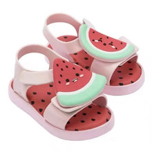 Load image into Gallery viewer, Summer Mini Kids Fruit Sandals Girl Jelly Shoes Avocado Children Fruit Sandals And Slippers Strawberry Decorative Slipper HMI042