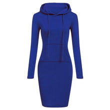 Load image into Gallery viewer, Ladies Dress Autumn Women Hooded Dresses Hoodies Women Sweatshirts Women Hoodies Dress Tops Ladies Clothing