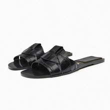 Load image into Gallery viewer, Flat Slippers Casual Shoes Woman 2026 Trend Luxury Summer Elegant Dresses Sandals Beach Designer House Round Toe Brand Bathroom