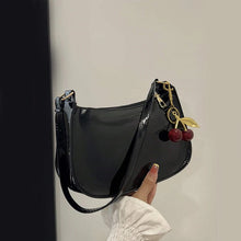 Load image into Gallery viewer, Women's Cherry Pendant PU Leather Shoulder Bag
