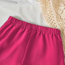 Load image into Gallery viewer, Summer Outfit For Girls Aged 4-7 Kids Girls Clothes Off-Shoulder Top And Shorts 2 Pcs Set Children Clothing For 4 5 6 7 Years