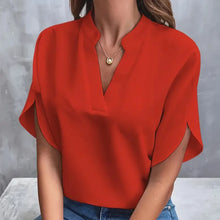Load image into Gallery viewer, V-Neck Loose Short-Sleeve Shirt
