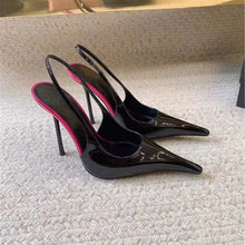 Load image into Gallery viewer, Women's Pointed Toe Patent Leather High Heel Sandals